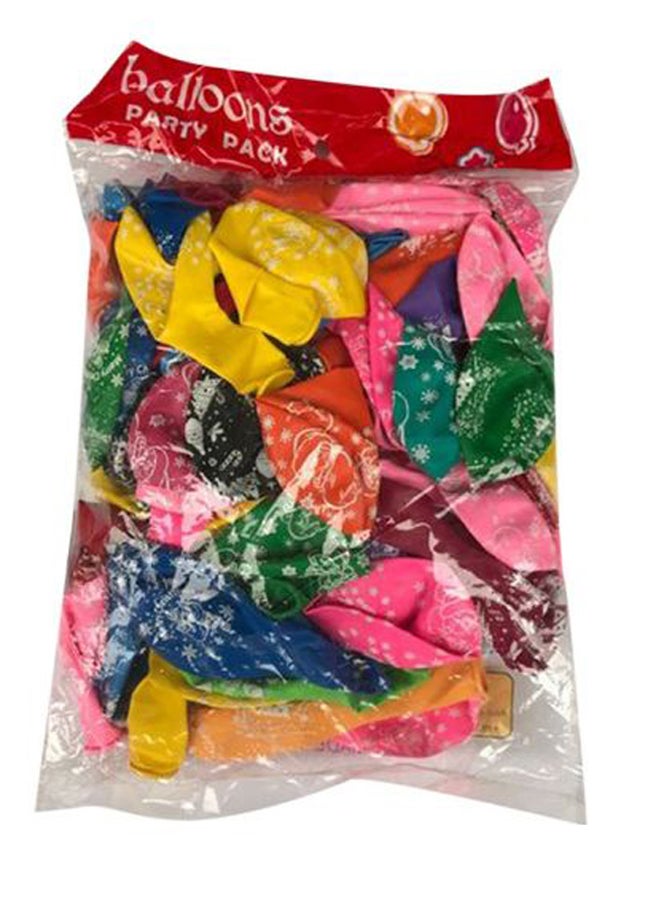 100-Piece Christmas Full Flower Print Balloon Set YY2551902 - Image 1