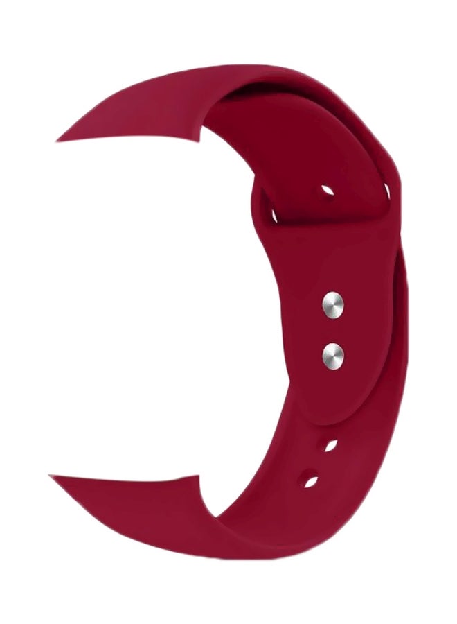 Elivebuyind - Replacement Band For Apple Watch Series 4/3/2/1 38/40mm Dark Red - Image 1