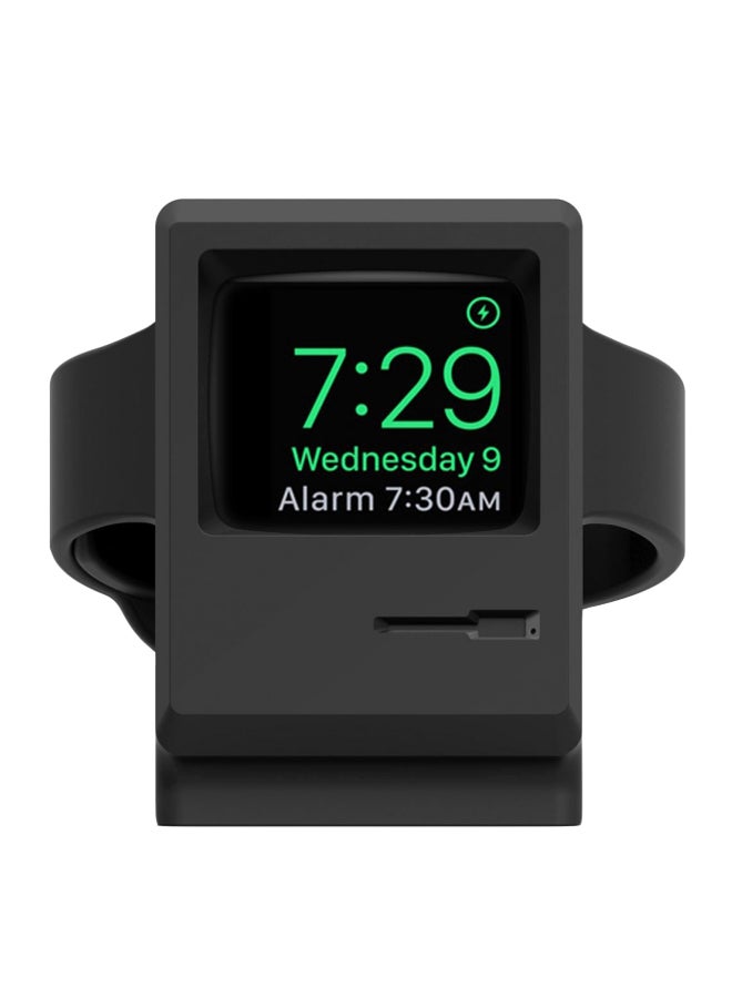 Elivebuyind - W3 Silicone Stand For Apple Watch 1/2 Black - Image 1