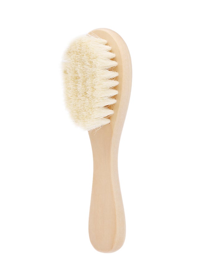 Wooden Handle Newborn Baby Hairbrush Brown - Image 1