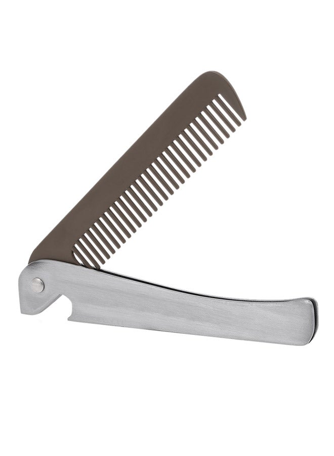 Stainless Steel Hair Beard Comb Silver 0.069kg - Image 1