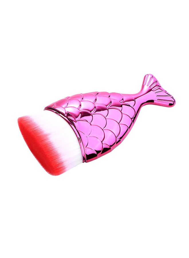 Fish Scale Shaped Powder Blush Makeup Brush Hot Pink