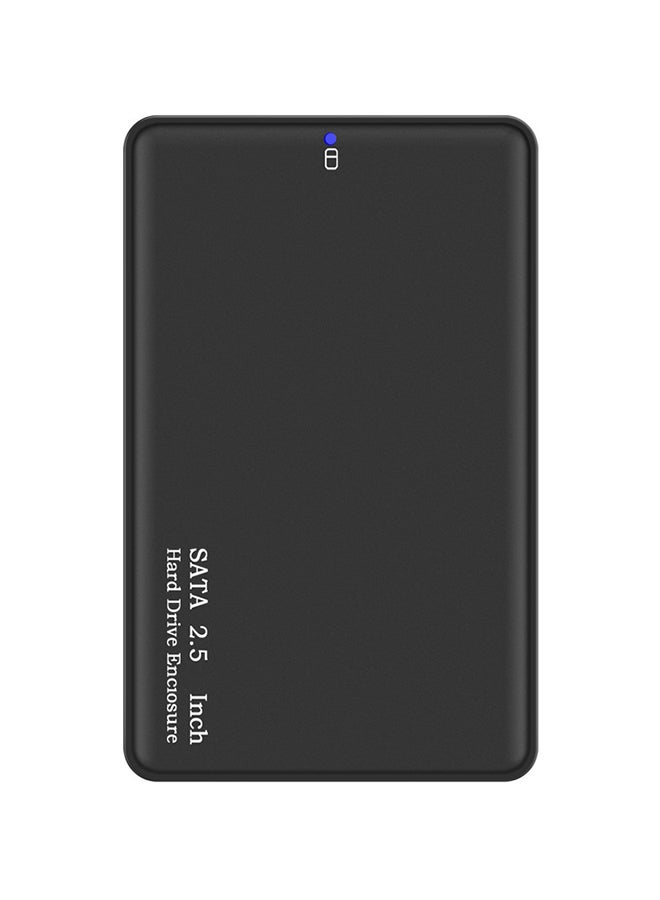 علبة محرك أقراص ثابتة خارجي لمحرك أقراص صلبة/ محرك أقراص SSD ساتا مزود بمنفذ USB أسود