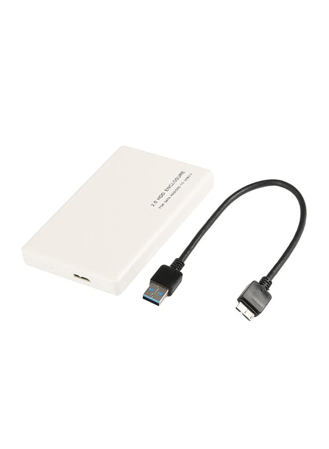 SATA 3.0 HDD Enclosure Case White 
