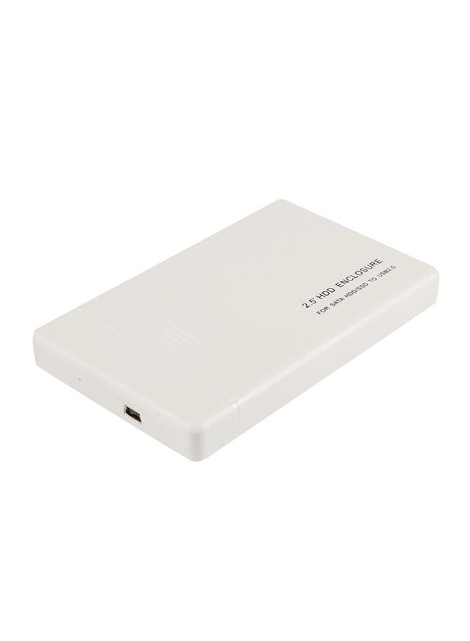 HDD Enclosure Data Transmission For SATA HDD/SSD To USB2.0 White 