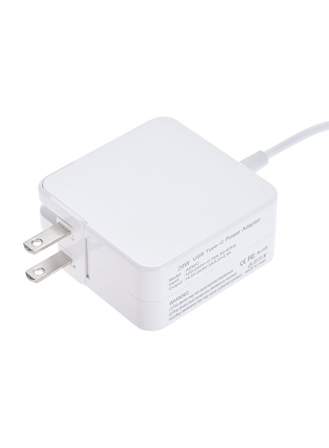 100V-240V  Power Adapter  Usb Type-C Compact Charger For Macbook/Xiaomi/Huawei White