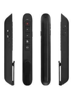 Generic 2.4Ghz Wireless Air Mouse Flip Pen Laser Pointer Black 