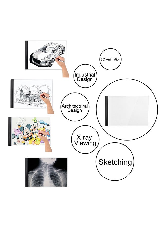 K1 Led Light Drawing Table White 