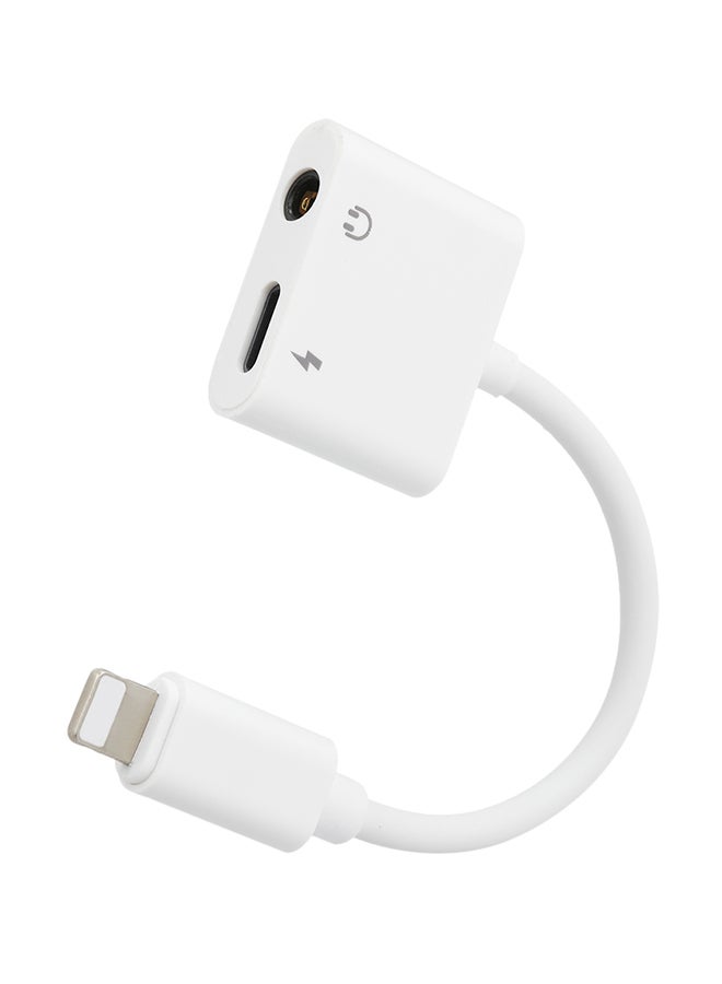 Generic - Audio Adapter For Lightning Port White - Image 1