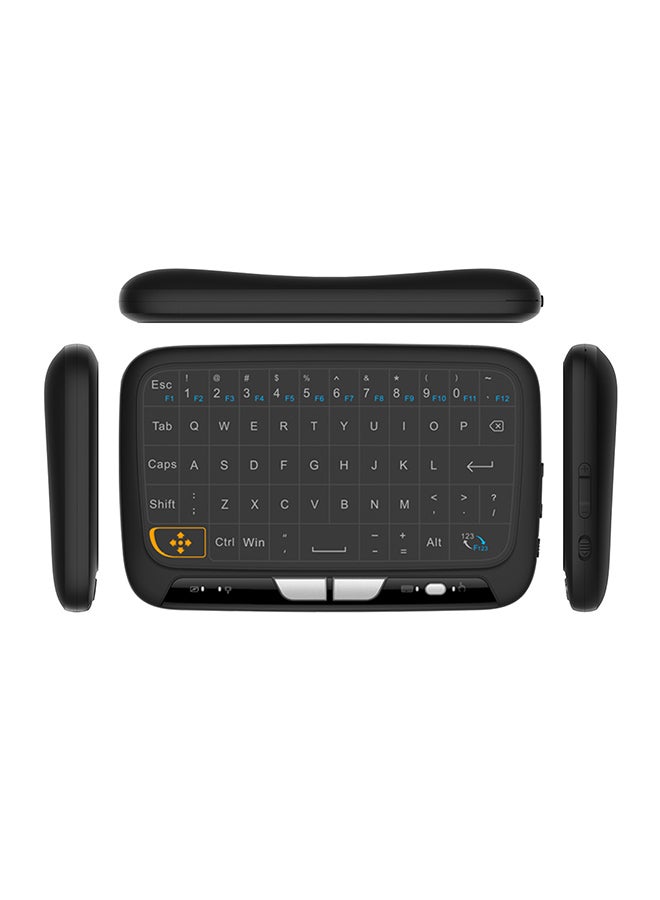 Wireless Keyboard Remote Control With Touch Pad For Smart TV Black 