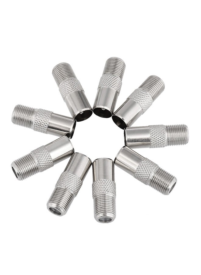 Female To Male Straight Connector Silver 