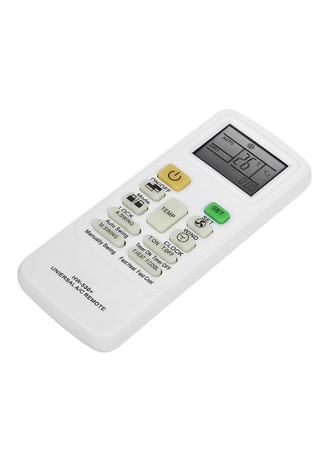 Universal LCD Screen Remote Control For Air Conditioner White