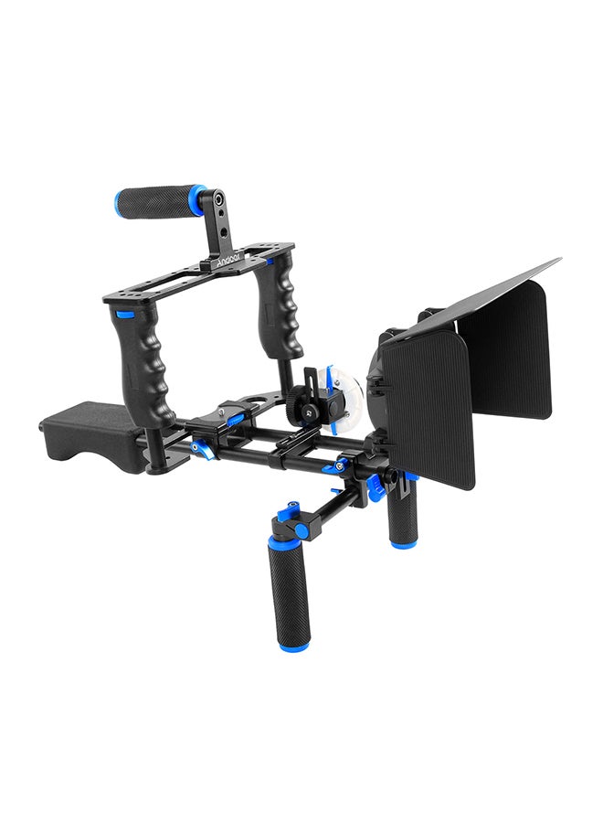 ANDOER Camera Camcorder Video Cage Kit Black/Blue 