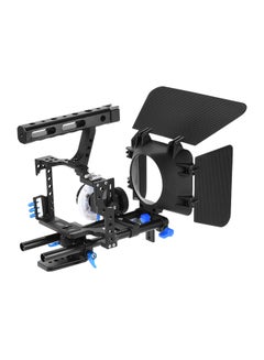 Camera Camcorder Video Cage Rig Kit For Panasonic GH4 Black/Blue