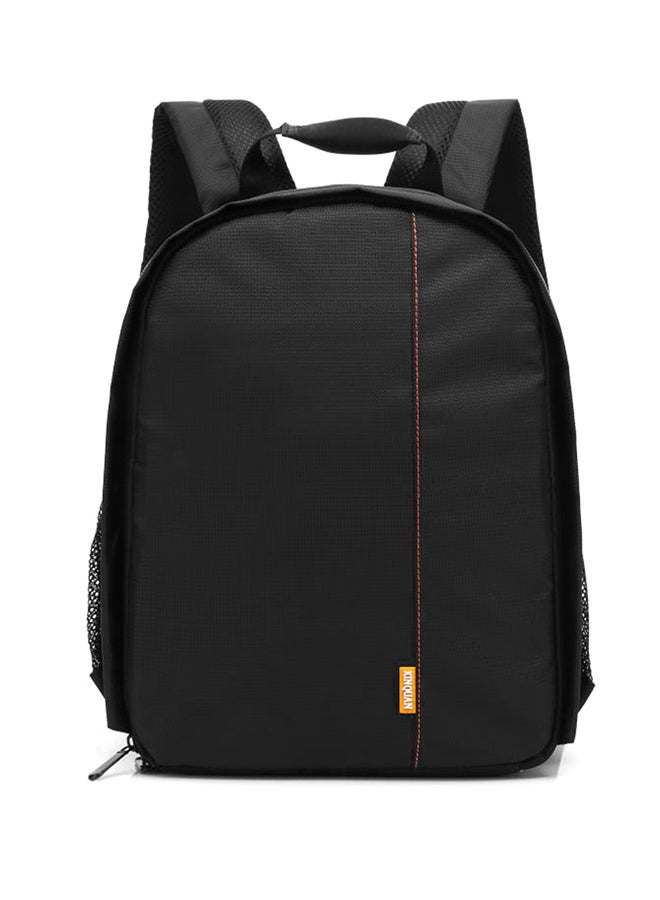 Small DSLR Camera Backpack Black/Orange  - Image 1