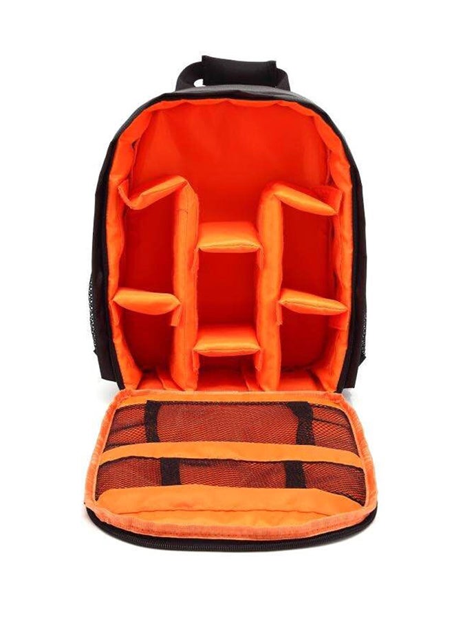 Small DSLR Camera Backpack Black/Orange  - Image 2
