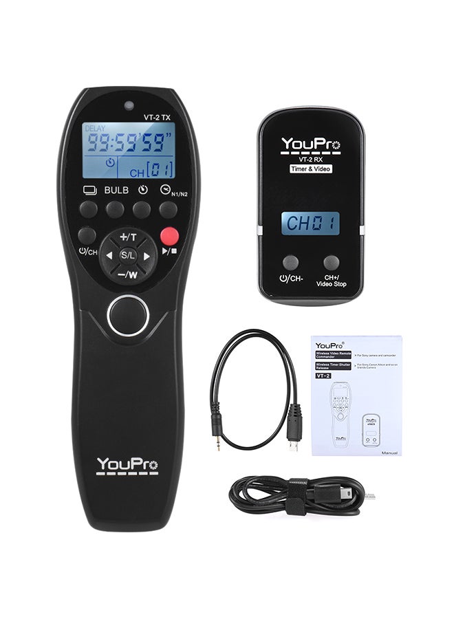 YouPro - Wireless Shutter Release Remote Control For Sony A-Series Black - Image 1