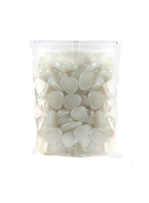 30-Piece Luminous Pebbles Stones White 10x8x2cm