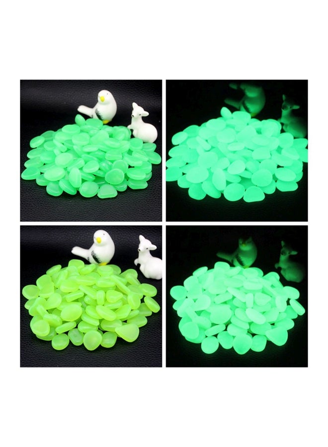 100-Piece Glow-In-The-Dark Fish Tank Pebble Set Blue  - Image 2