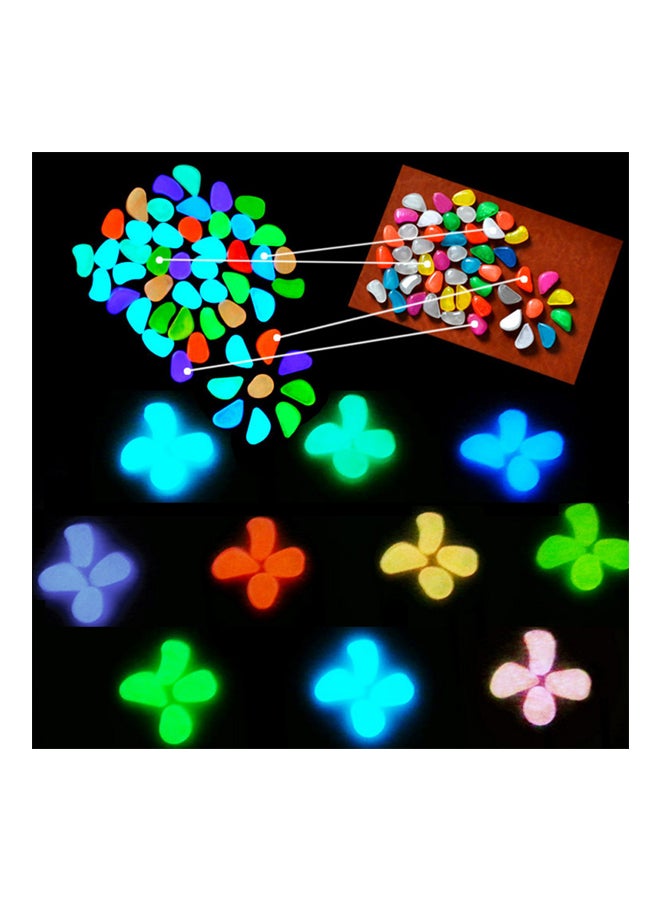 مجموعة حصى لحوض السمك تضيء في الظلام متعدد الألوان 60x50x50مم - Image 4