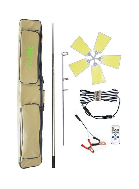1250W Outdoor Multifunction LED Light Fishing Rod Camping Lamp 5M With Remote