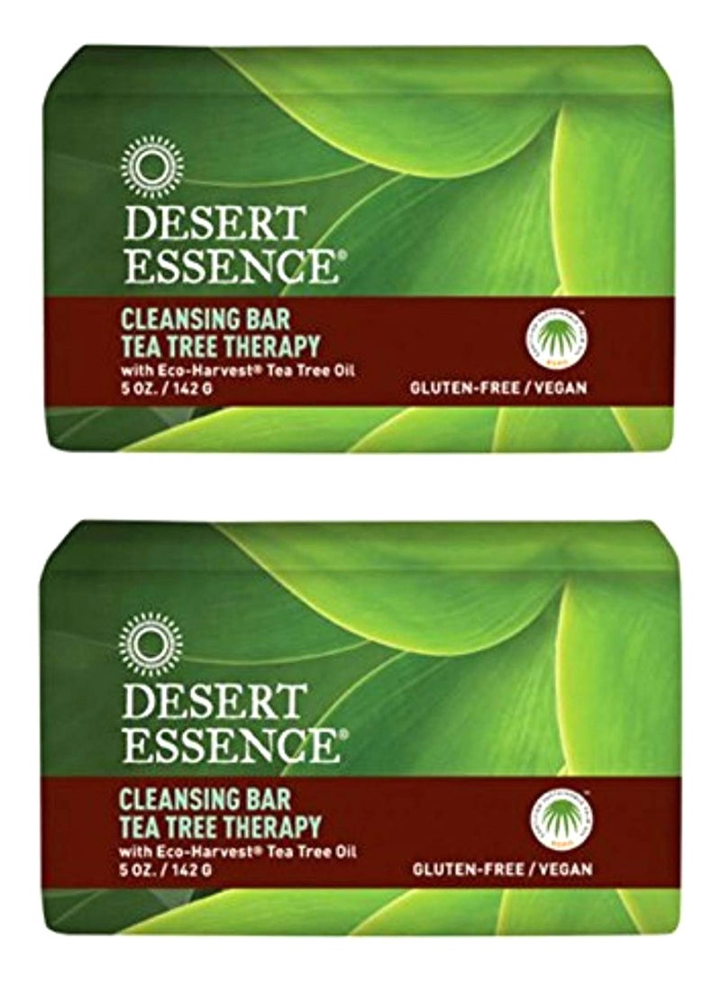 DESERT ESSENCE Pack of 2Tea Tree Therapy Cleansing Bar 142 x 2grams 