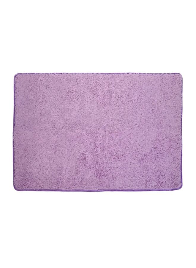 Fiber House Living Room Bedroom Carpet Anti-Skid Shaggy Area Rug Floor Mat Purple 4.1x0.6cm - Image 1