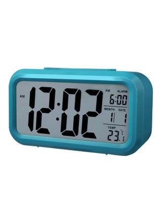 LED Digital Electronic Alarm Clock Backlight Time With Calendar + Thermometer Blue - v1556420719/N24442118A_1