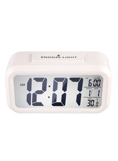 LED Digital Electronic Alarm Clock Backlight Time With Calendar + Thermometer White - v1556420801/N24442116A_1