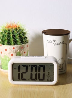 LED Digital Electronic Alarm Clock Backlight Time With Calendar + Thermometer White - v1556420803/N24442116A_2