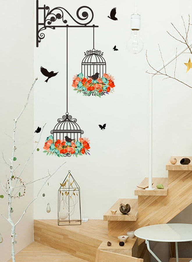 Removeable Wall Stickers Wall Painting Birdcage Background Room Decoration Multicolour  - Image 2