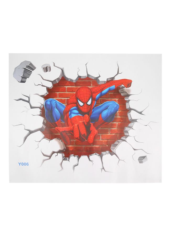 Kids Room Decor Wall Sticker 3D Spider Man Boy Gift Wall Decals Nursery Mural Multicolour - Image 1