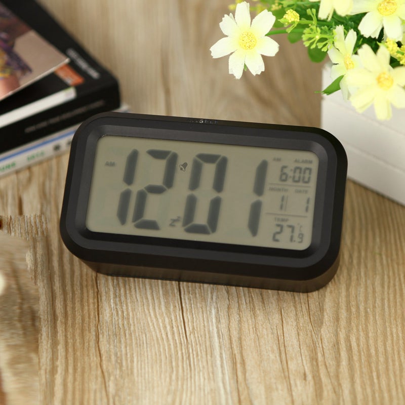 Generic - Anself LED Digital Alarm Clock Black - Image 1