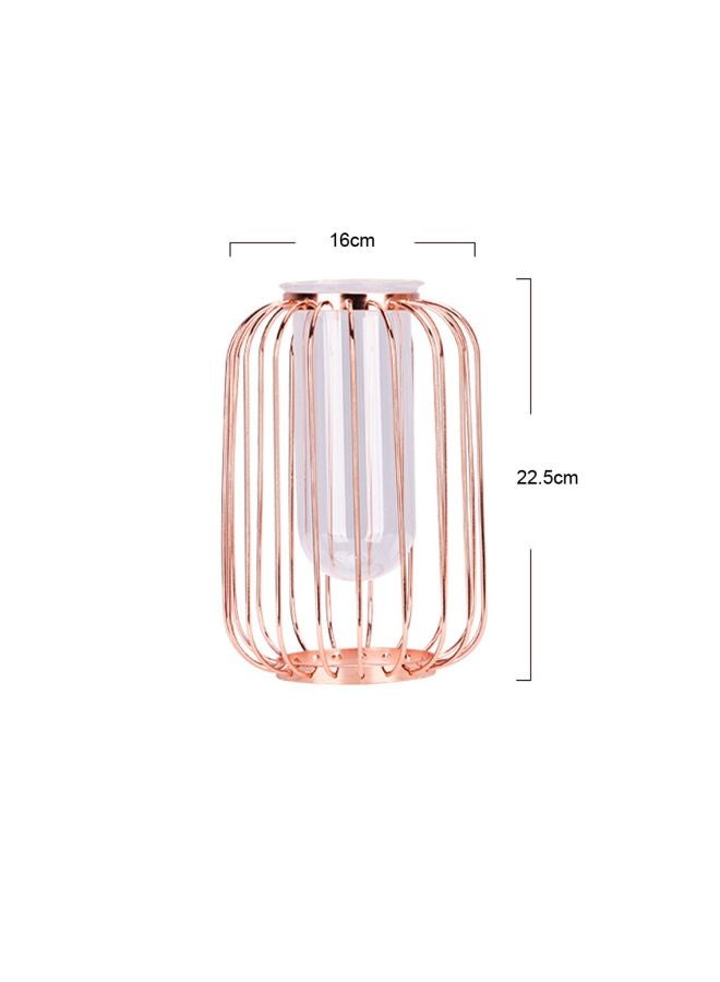 فوبيري مزهرية زهور لديكور المنزل ذهبي/ أبيض 23x 16x 16سم - Image 2