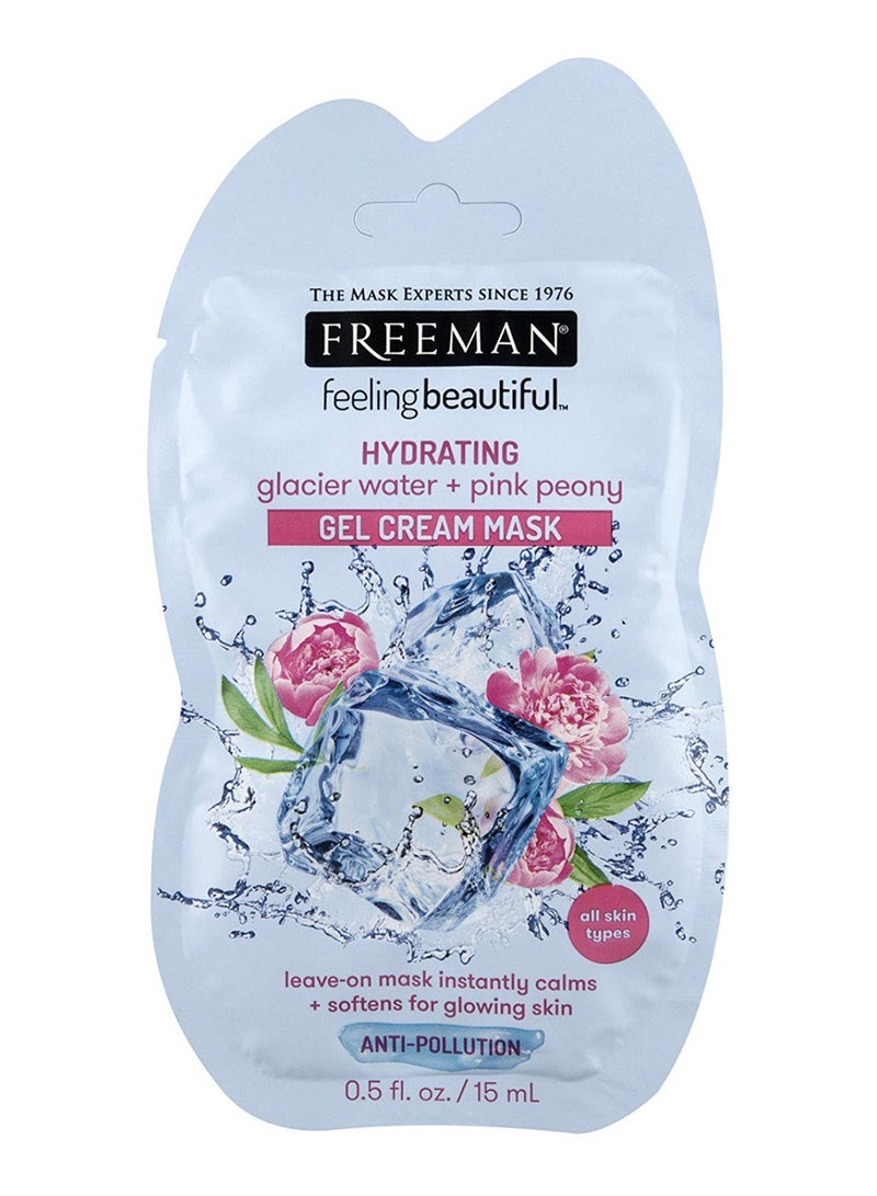 Pack Of 6 Hydrating Glacier Water Plus Pink Peony Gel Cream Mask