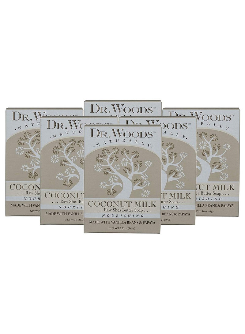 د.وودز صابون حليب جوز الهند وزبدة الشيا من 6 قطع