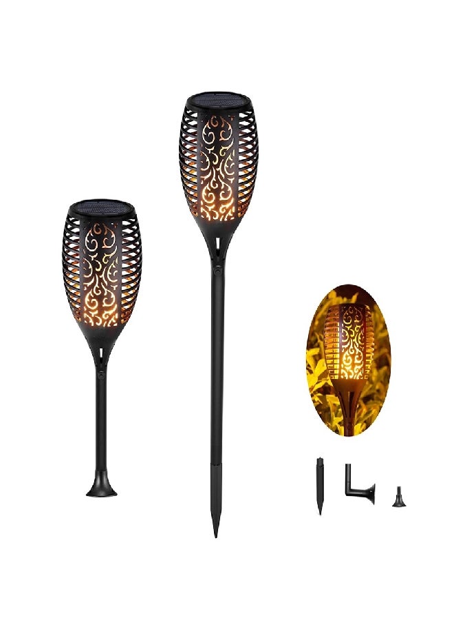 مصباح بإضاءة LED يعمل بالطاقة الشمسية مناسب للتزيين أسود 32.5x13x13سم - Image 2