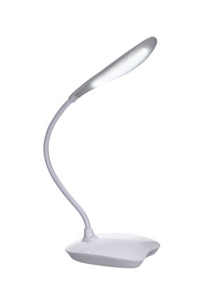 Ultralight USB Rechargeable Dim-Able LED Lamp With Touch Control And 360° Flexible Rotatable Hose White 16x8x11.8cm - v1556421085/N23971986A_1