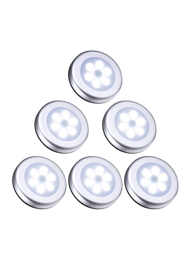 6-Piece Ultra-Bright LED Magnetic Motion Sensor Wall Night Illumination Lamps - Image 1