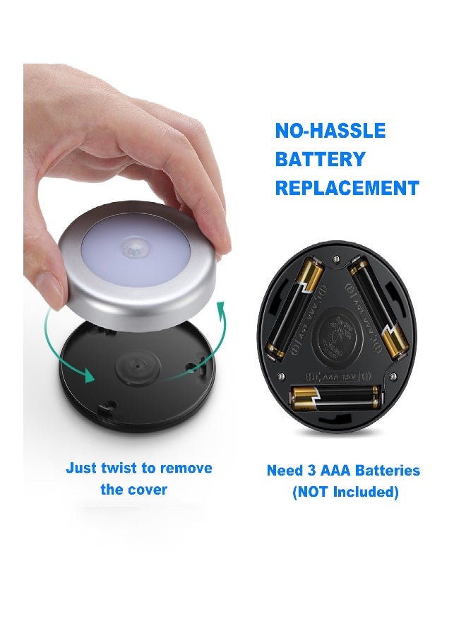 6-Piece Ultra-Bright LED Magnetic Motion Sensor Wall Night Illumination Lamps - Image 3