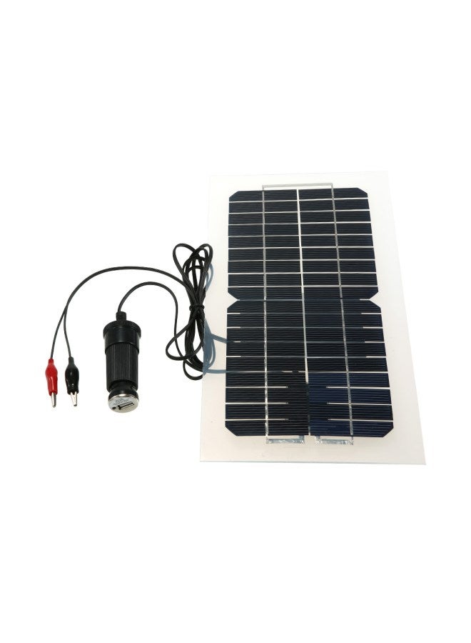 Semi Flexible Solar Panel With Cables Black/White/Red  - Image 1