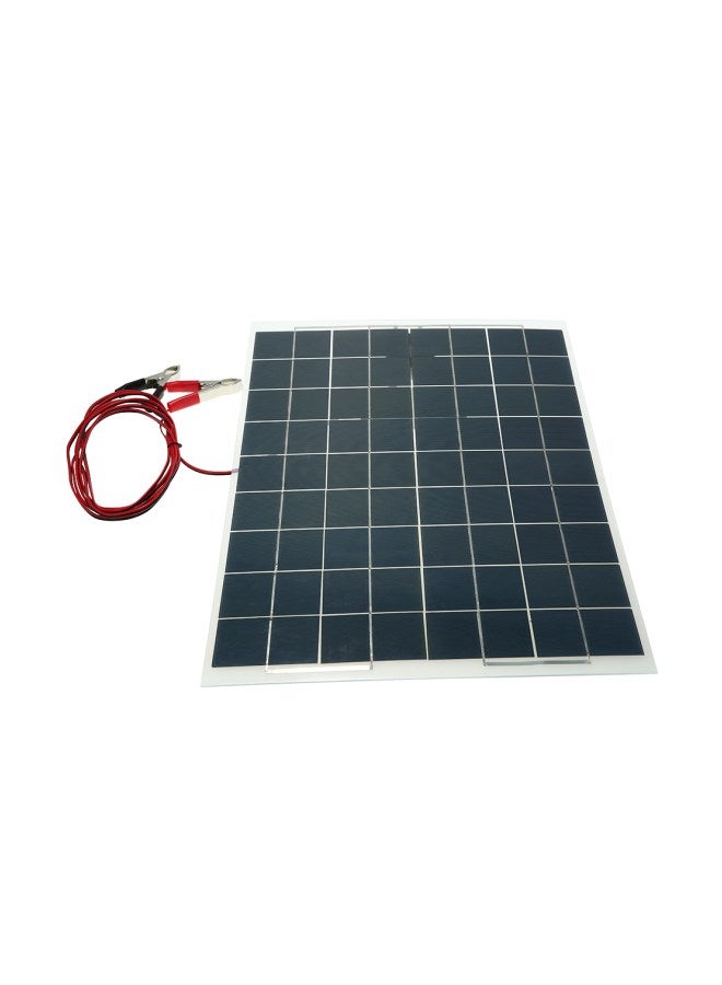 Semi Flexible Solar Panel Device Battery Charger Black/White  - Image 1