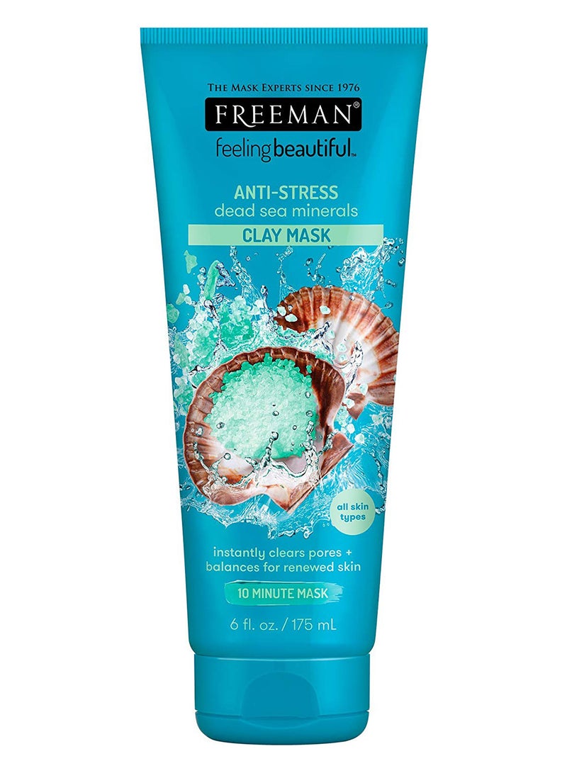 فريمان قناع طين غني بمعادن البحر الميت لتهدئة البشرة وإزالة آثار التوتر أزرق 175ملليلتر