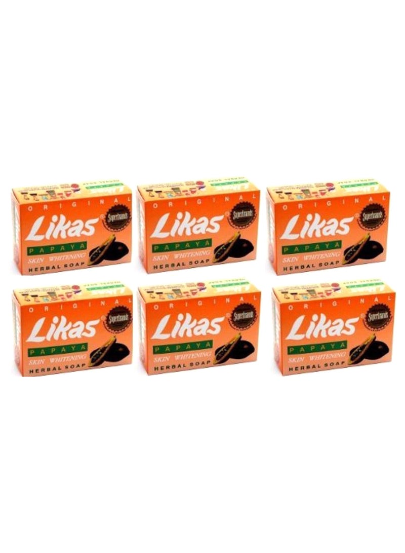 Likas - 6-Piece Papaya Skin Whitening Soap Set - Image 1