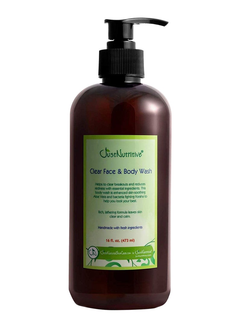 Just Nutritive Acne Clear Face And Body Wash 473ml 