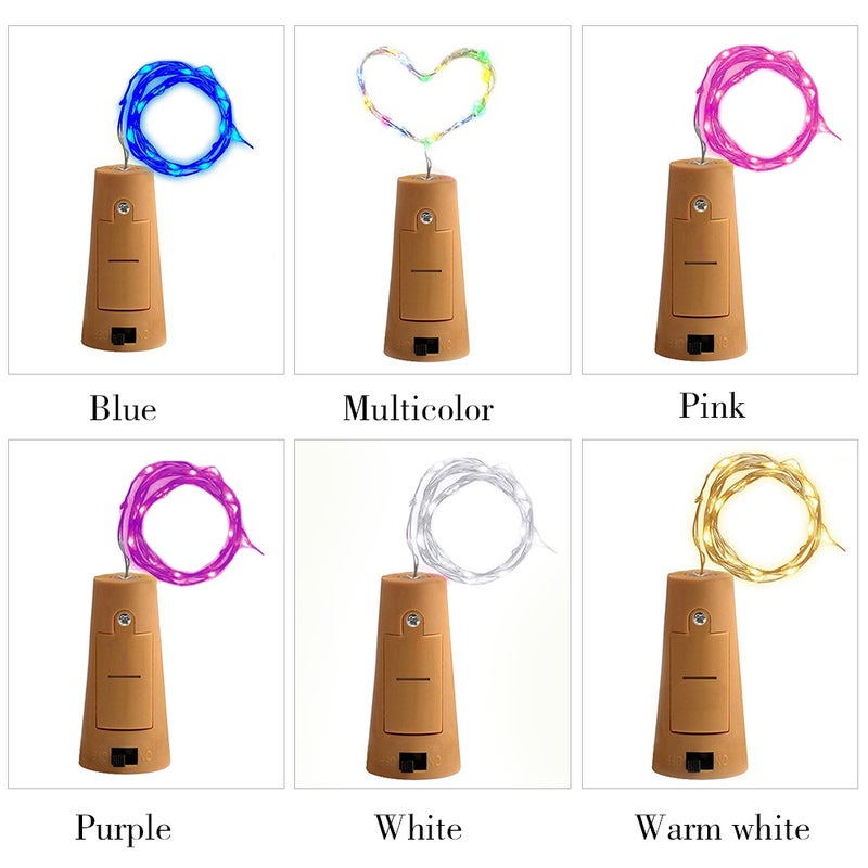 Generic - Wine Bottle Cork Lights Sliver Wire String Lights White 0.02kg - Image 1