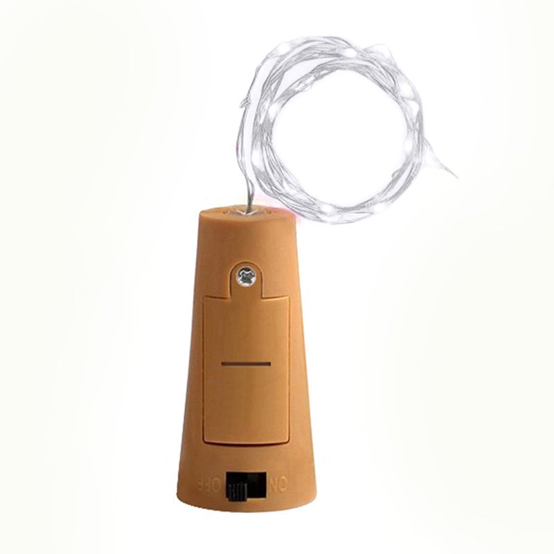 Generic - Wine Bottle Cork Lights Sliver Wire String Lights White 0.02kg - Image 1