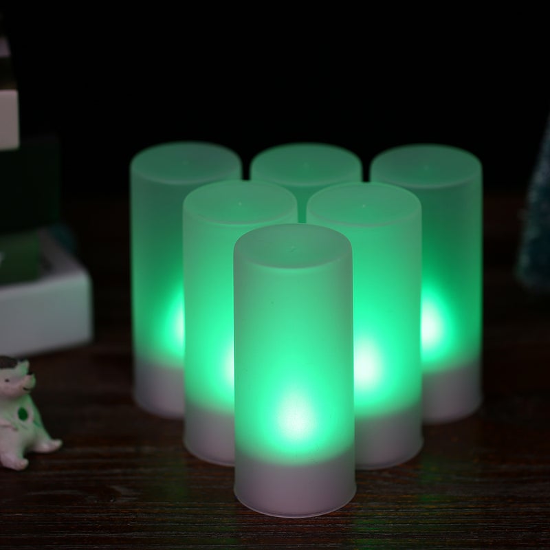 6 Piece Rechargeable LED Lights With Remote Control Frosted Cups White 0.48kg - Image 5