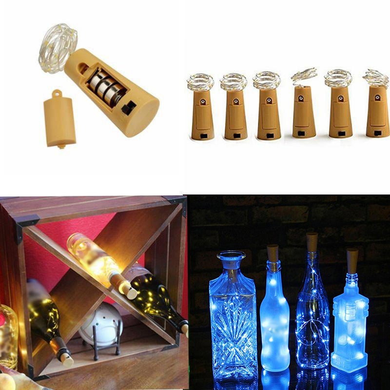 Generic - Wine Bottle Cork Lights Sliver Wire String Lights White 0.02kg - Image 1