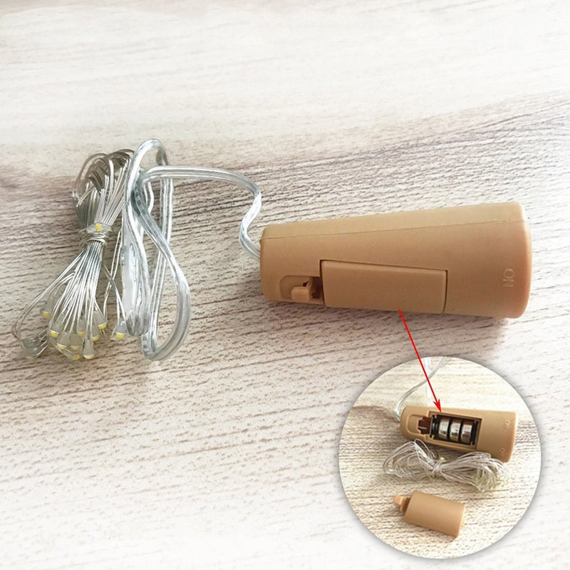 Generic - Wine Bottle Cork Lights Sliver Wire String Lights White 0.02kg - Image 1